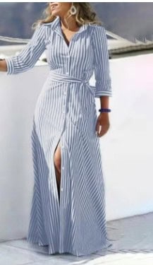 Summer stripe maxi dresses