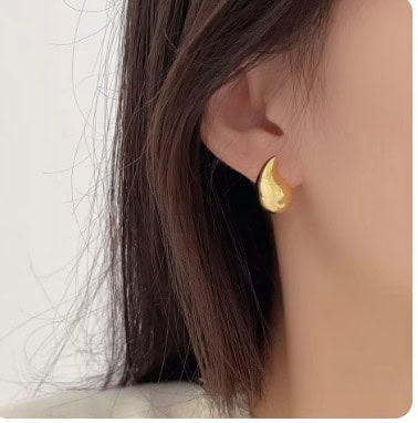 Bottega tear drop earrings dupe